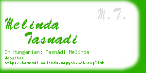 melinda tasnadi business card